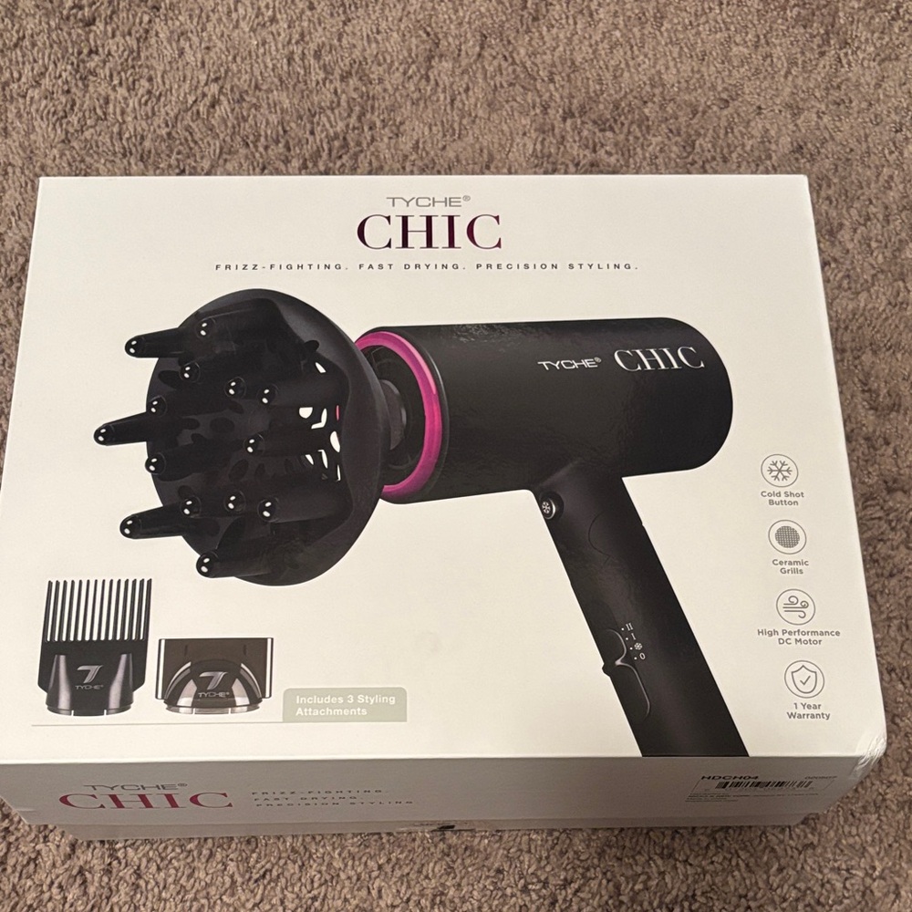 Tyche Chic Black and Pink Hair Dryer